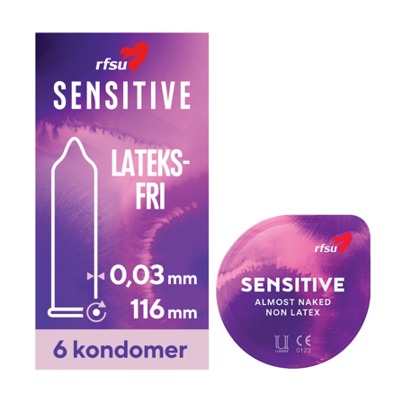 Rfsu Sensitive Kondom, 6 stk.