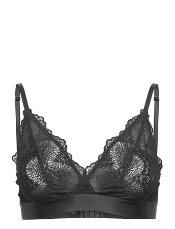 Saboteur Lined Bralette Lingerie Bras & Tops Soft Bras Triangle Bras Svart Understatement Underwear