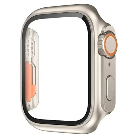 Härdat glas + skal för Apple Watch 10 46mm 42mm Ultra 2 49mm skärmskydd iWatch 9 8 7 6 5 SE 45mm 41mm 44/40mm skal