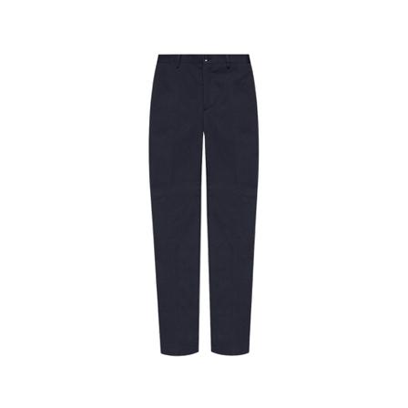 Etro, Cotton pleat-front trousers Blauw, Heren, Maat:L,Katoen