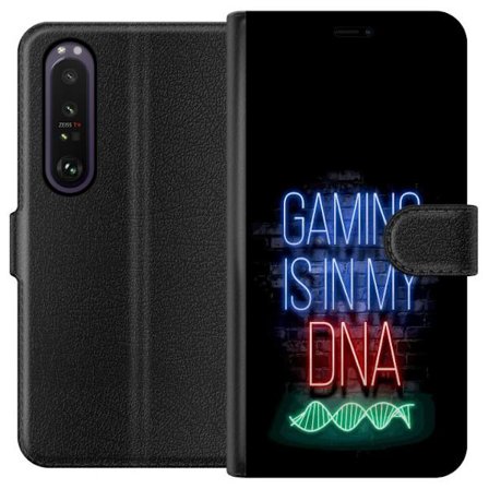 Kompatibelt Lommeboketui til Sony Xperia 1 III Portrett av Viktor Gyökeres i grønn skjorte med løvemotiv og intens grønn atmosfære