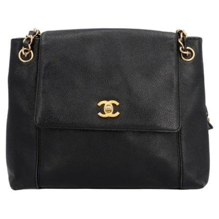 Chanel Vintage, Pre-owned Leather chanel-bags Zwart, Dames, Maat:ONE Size,leer