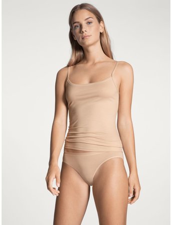 Calida Natural Comfort Spaghetti Top - Beige - XS