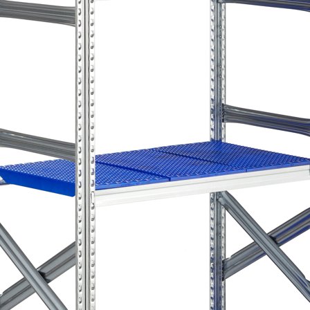 Plastic shelf for galvanised shelving TRANSFORM, 900x500 mm, black