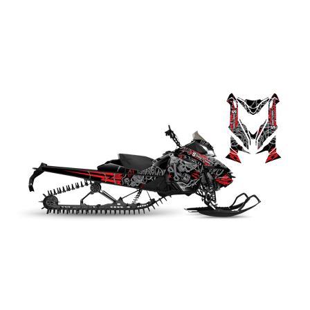Tarrasarja SweTown Piston-X Musta - Ski-Doo Summit X T3 800 E-tec 174 2015-2016