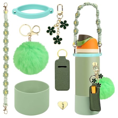 7-delt kopdekorationssæt til Owala 24oz/32oz kopper