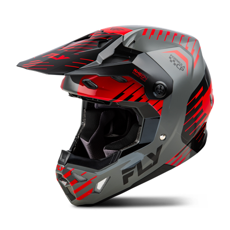 Casco de Cross FLY Racing Formula CP Slice Gris/Rojo/Negro XL