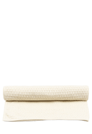 Fanga Fontana Venti Pointelle Blanket Gots Inredning Unisex Vit ONESIZE