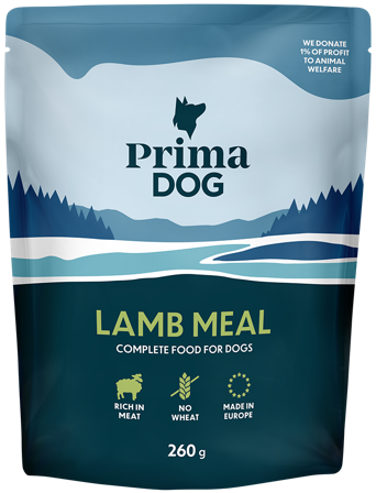 PrimaDog Lamm Måltid 260 G