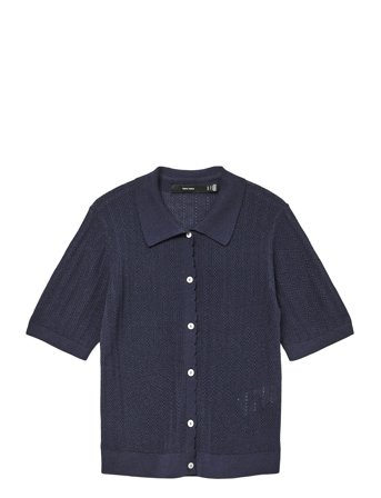 Vmluxlight Pointelle 2/4 Pol Ck Pull. Navy Vero Moda