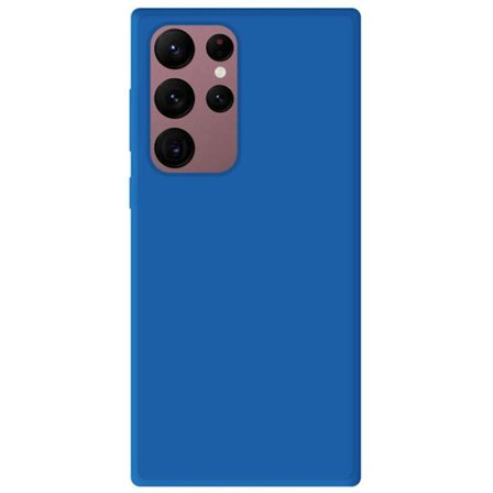 Blå silikonfodral - Kompatibel med Samsung Galaxy S22 Ultra
