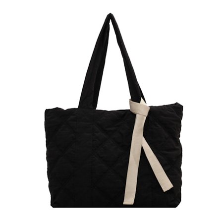 Skole Messenger Taske Stor Kapacitet Enkel Ins Stil Glat Lynlås Skole Skuldertaske til Pige Kvinder Studerende Sort