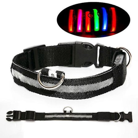 Hundehalsbånd lysende halsbånd hund USB opladning LED lysende hundehalsbånd halsbånd