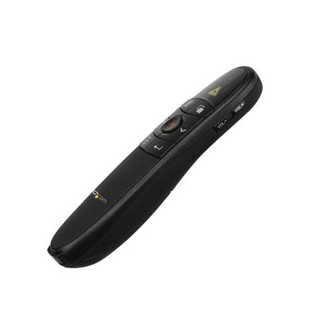 StarTech Wireless Presentation Remote with Red Laser Pointer - 90 ft. - PowerPoint Presentation Clicker for Mac & Windows (PRESREMOTE)