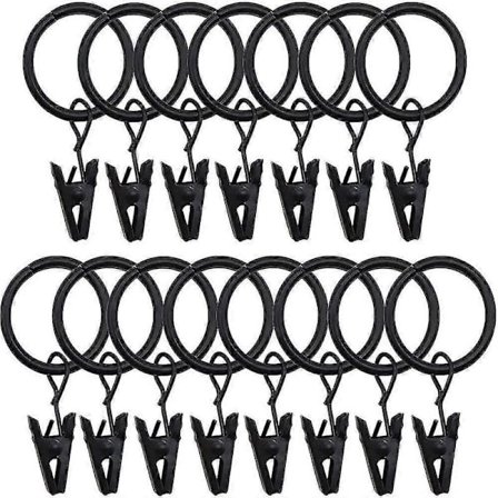 Gardinringe med klemmer, Heilwiy dekorative ringe, Heilwiy rustfri, Heilwiy vintage stil, Heilwiy 2,5 cm gave