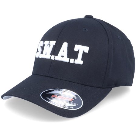 Iconic - Svart flexfit Keps - Swat 3D Black - Flexfit @ Hatstore
