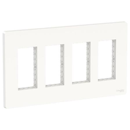 Schneider Electric NU024418 Dekkramme vertikal, hvit 4 rader, Installasjonsmaterial