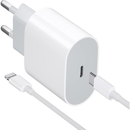 20 W USB-C strømadapter hurtigoplader til iPhone + 1M lyskabel