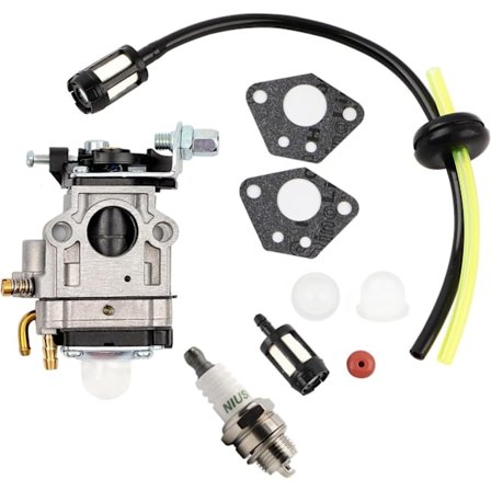 Förgasare för 52cc 49cc 43cc Röjsåg Förgasare Kit med Packning, Slang