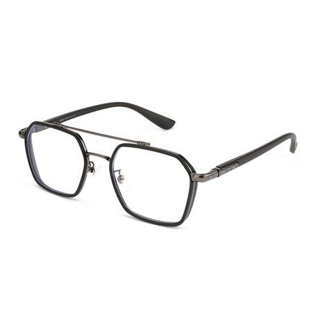 Blåljussperrande glasögon, Anti Eye Strain Headaches, Retro Round Lightweight Metal Computer Eyewear för kvinnor män-GY8805