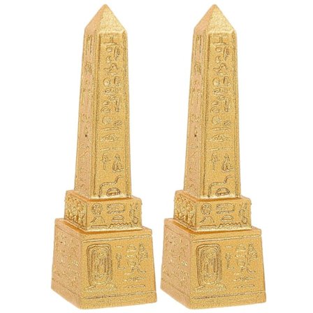 2 st Antik Egypten Staty Egyptisk Dekor för Hem Skrivbord Egyptiskt Torn för Prydnad