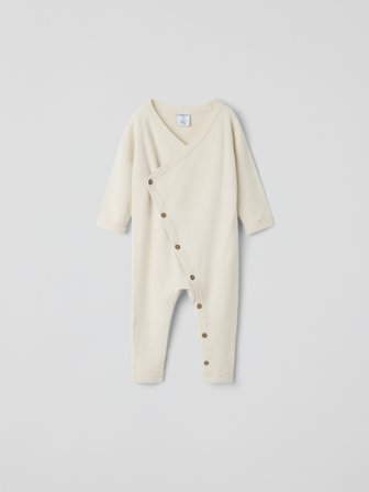 Strikket heldress - 56 - barneklær - white - Polarn O. Pyret