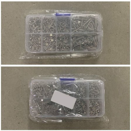 800 st självgängande skruvar i rostfritt stål, M2 mutterlås-kit