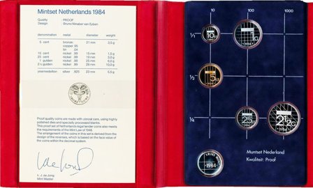 Holland 1984 - Proof møntsæt