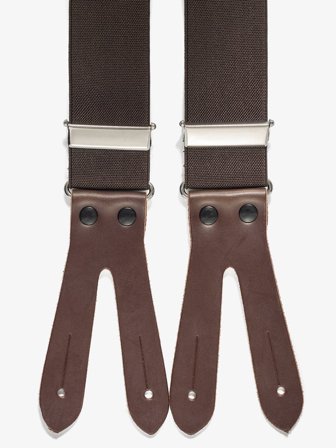 John Henric Men's Braune Hosenträger Size 35mm