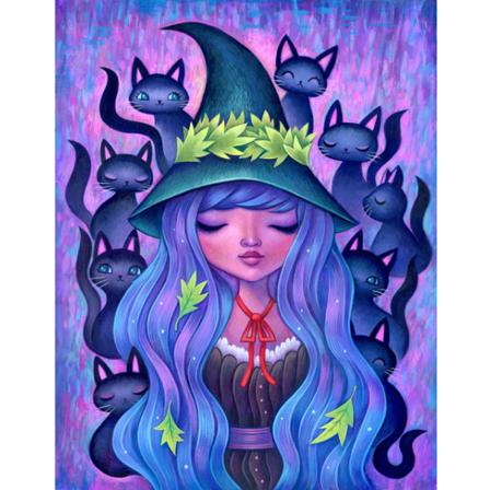 30x40cm 5D DIY Diamantmålning Full,Serie Cartoon Girl#K,DIY Dia