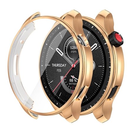 HAT-PRINCE Amazfit GTR 4 46mm cover with screen protector - Gold