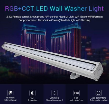 SYNERGY LED Wallwasher 24W RGB+CCT IP66 *Milight/Miboxer*