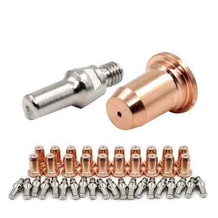 40 kpl plasmakärkisarja 1,0 mm 1,1 mm elektrodi 52582 -60 PT60 PT40 -40 plasmapolttimelle 1,0 mm suutin 51313P1.0