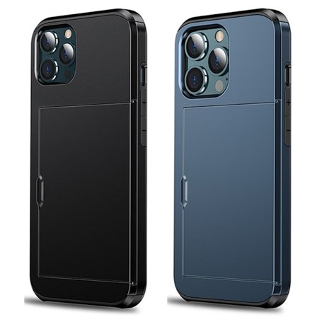 2 STK iPhone 11 Wallet Case, Kort Slots Skydende Skjult Beskyttende Bagcover