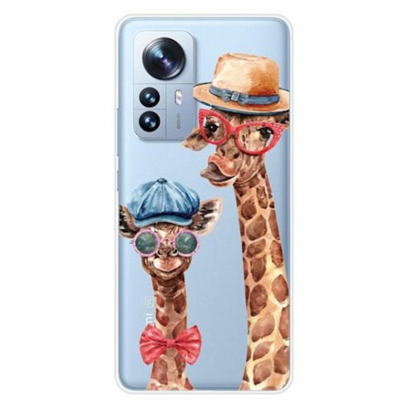 Siliconfodral - Kompatibel med Xiaomi Mi 12 Pro - rolig giraffdesign