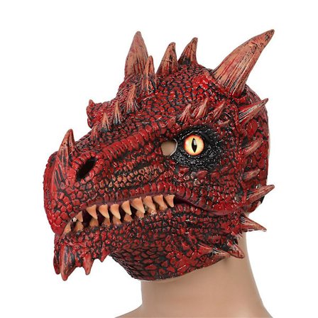 Dinosaur Cosplay Mask med rörlig käke Cover Huvudbonader Halloween Carnival Party Fancy Dress Up Rekvisita