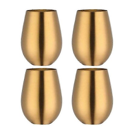 17 Oz Rostfritt Stål Stemless Vinglas, Utomhus Portabel 4st
