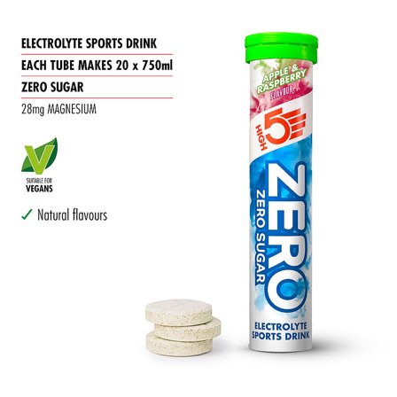 High5 ZERO Elektrolytdrik Apple & Raspberry 20 stk., Sport & Velvære, Protein & Energi, Elektrolytter