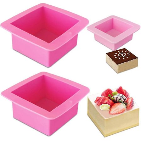 Non-Stick Kvadratiske Bakeformer i Silikon - Hurtigutløsende Brødform, 3 stk