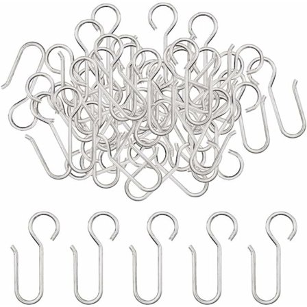 Gardinhænger, 40 stk. Gardinstangshænger, Heavy Duty Zink Gardinhænger, til Dørgardiner, etc. (50x2.5mm)