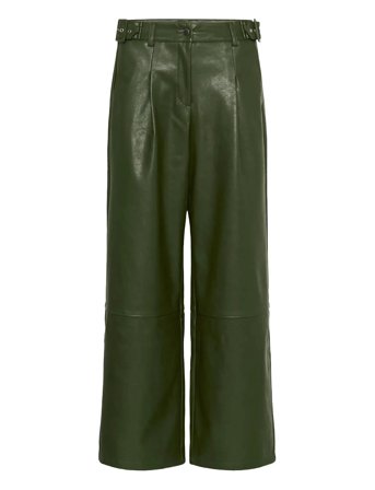 Culture Culilli Pu Pants - Khaki green - 38