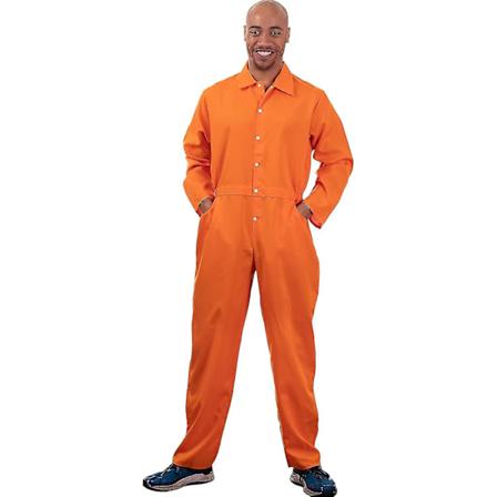 Fængselsdragt | Orange Fængselsindsat Halloween Kostume Unisex Fængselsforbryder
