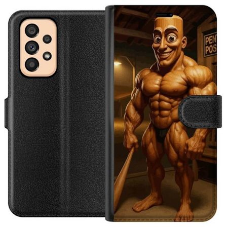Yhteensopiva Lompakkokotelo Samsung Galaxy A53 5G Italialainen Brainrot träfigur