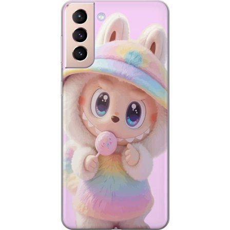 Kompatibel Mobilcover til Samsung Galaxy S21 Monster kanin dukke vinyl figur sjove udtryk