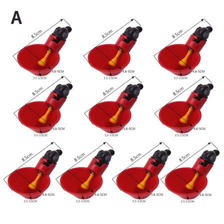 10 st kyckling fågel höna vatten drickskopp automatisk fjäderfädrickare