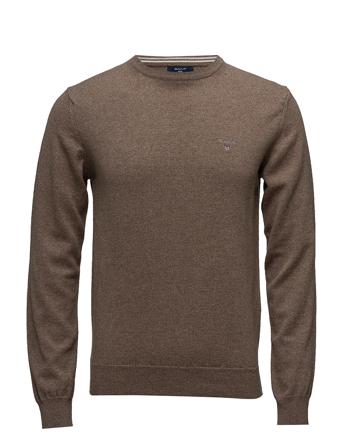 Superfine Lambswool Crew T-shirts Long-sleeved Beige GANT
