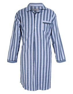 Flanellnattskjorte Blå - 2XL - Åshild