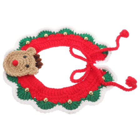 Julehalskjede til Hund Myk Strikket Dyrehalskjede for 2 Julepynt