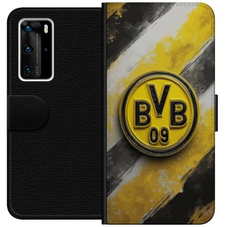 Kompatibel Tegnebogsetui til Huawei Huawei P40 Pro Farverigt abstrakt puslespillsmønster, der symboliserer fællesskab, mangfoldighed og kreativitet