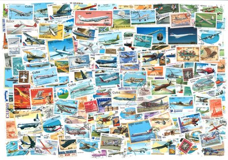 Luftfart og Fly - 175 forskellige frimærker - Stemplet